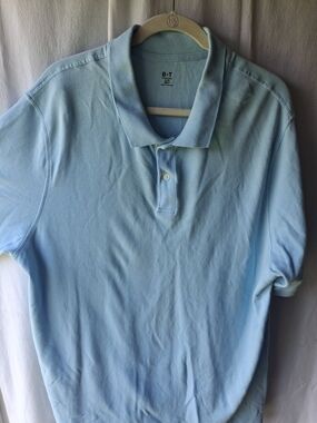 B+T Men's Pale Blue Polo Shirt